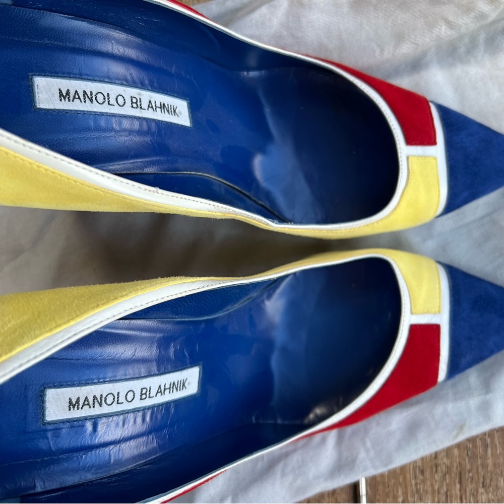 Manolo blatnik 4-in multi- color pumps size 41.5